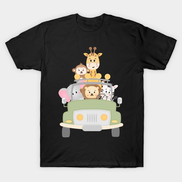 zoo animals safari gift T-Shirt by Smartdoc